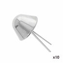 Lot de 10 pieds de sac coniques en nickel, accessoires pour sacs, diamètre 22 mm, finition métallique.