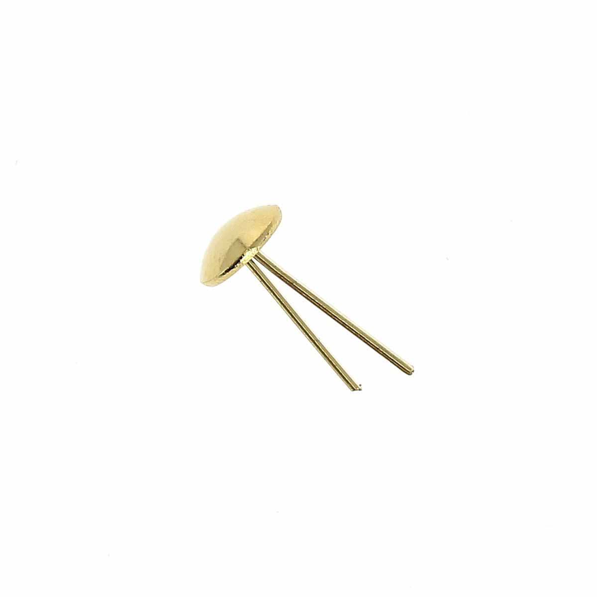 Lot de 10 pieds de sac ronds dorés clair, accessoires en métal pour sacs, diamètre 9 mm, finition élégante.