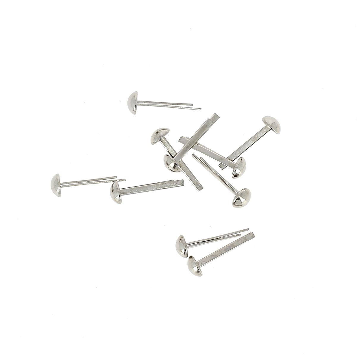 Lot de 10 pieds de sac ronds en nickel, accessoires pour sacs, diamètre 5mm, finition élégante et durable.