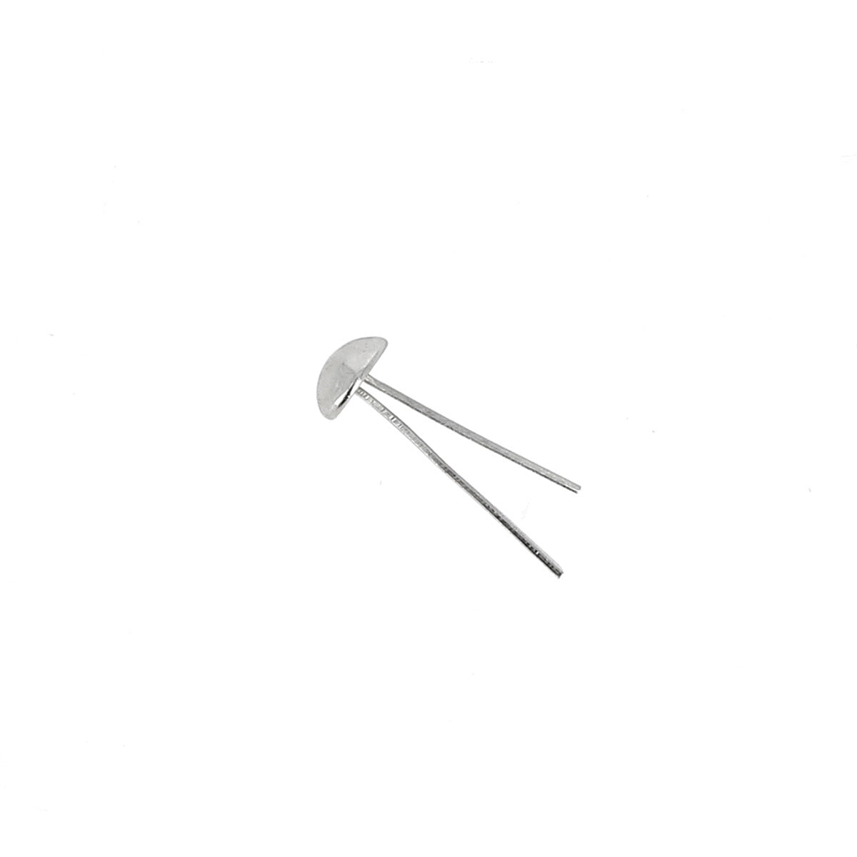 Lot de 10 pieds de sac ronds en nickel, accessoires pour sacs, diamètre 5 mm, finition métallique.