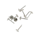 Lot de 10 pieds de sac ronds en nickel de 9 mm, accessoires pour sacs, design simple et durable.