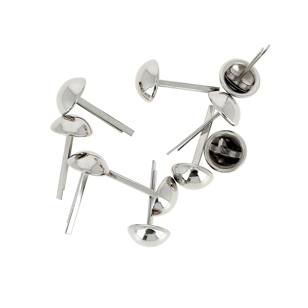 Lot de 10 pieds de sac ronds en nickel, 12mm, accessoires pour sacs à main ou pochettes, produit de la marque Autres.