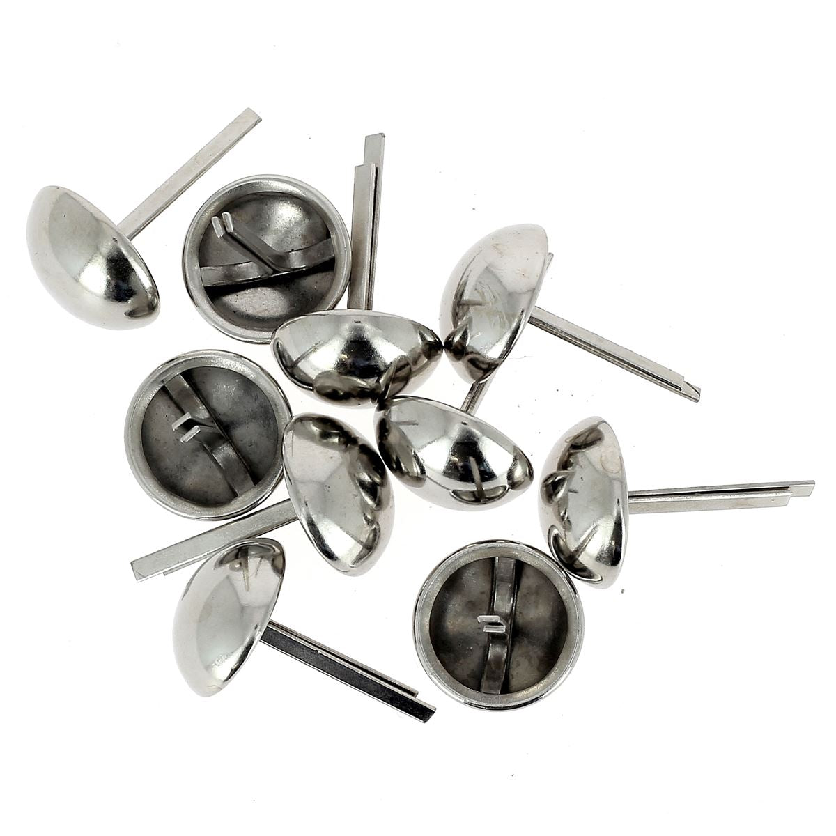 Lot de 10 pieds de sac ronds en nickel, 18mm, accessoires pour sacs, fabriqué par Autres.