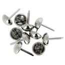 Lot de 10 pieds de sac ronds en nickel, 18mm, accessoires pour sacs, fabriqué par Autres.