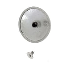 Concho à visser rond Tiare de 30 mm, accessoire en nickel pour bijoux ou vêtements, avec motif floral.