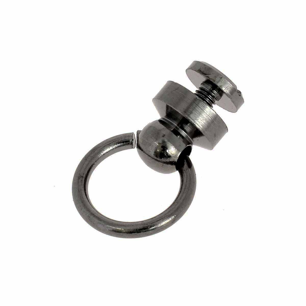 Bouton de col avec anneau en laiton de 11mm, accessoire élégant pour vêtements ou costumes.