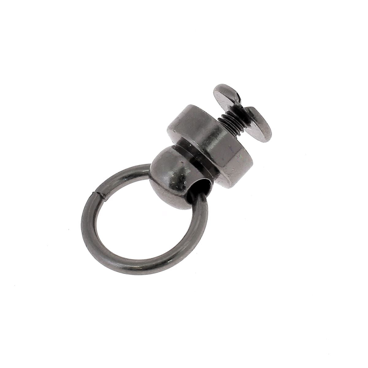 Bouton de col avec anneau de 9mm, accessoire en métal, style canon de fusil, pour vêtements ou costumes.