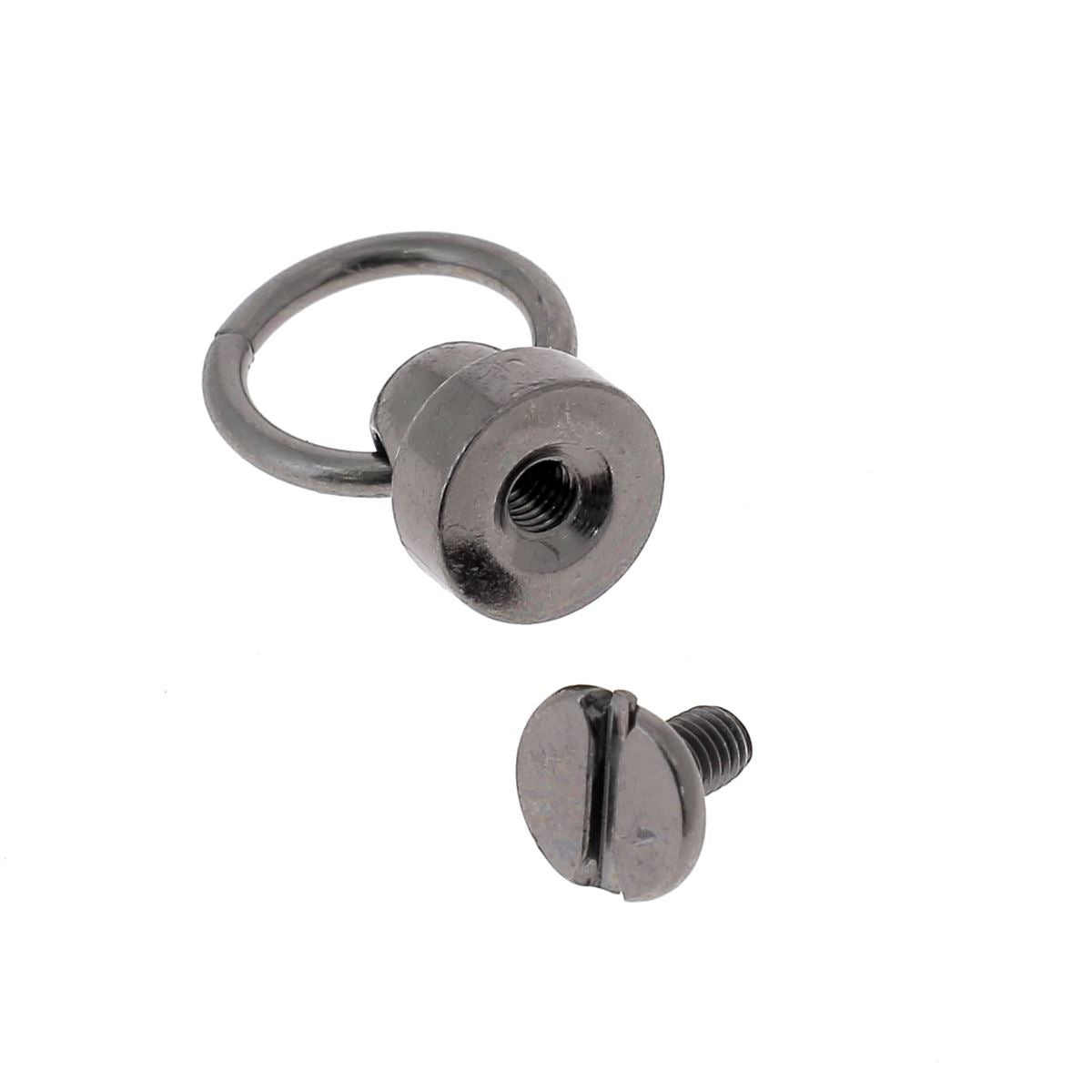 Bouton de col avec anneau de 9mm, accessoire de mode, en métal, avec un design rappelant un canon de fusil, pour vêtement élégant
