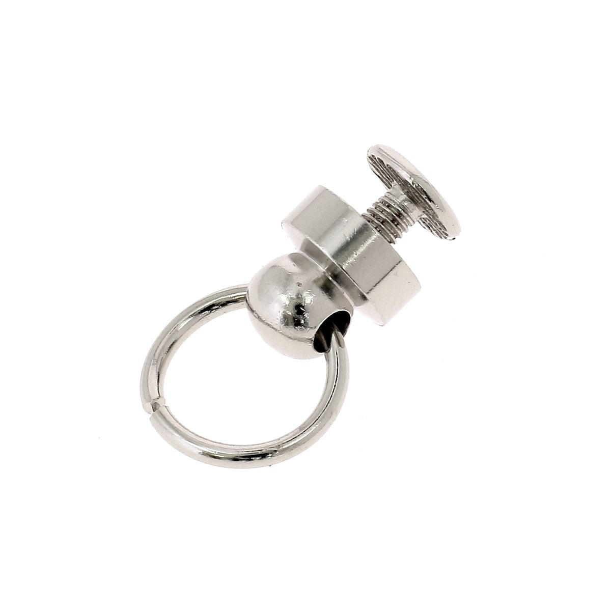 Bouton de col en nickel avec anneau de 9 mm, accessoire de mode élégant et classique.