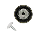 Concho en laiton massif vieilli de 19,5 mm, accessoire de style vintage en laiton, visible sur l'image.