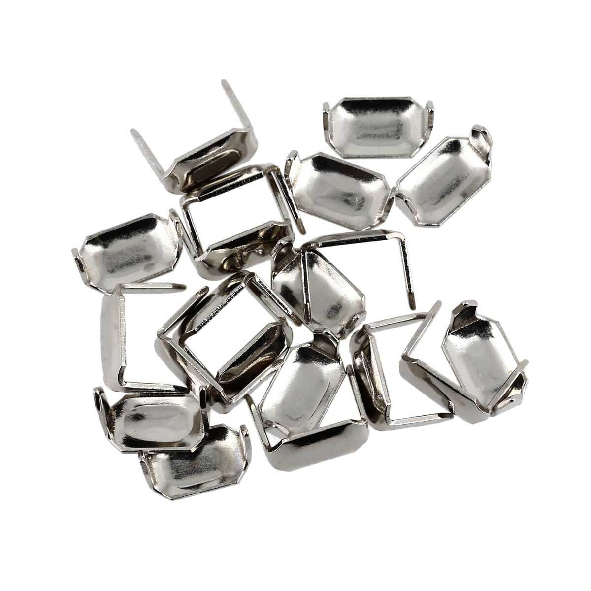 Lot de 20 agrafes en nickel pour passant en cuir, accessoires de finition pour cuir by Deco Cuir