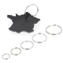 Anneau rond de porte-clés nickelé de 18 mm, bouclerie pour clés ou accessoires, image montrant la finition métallique brillante.