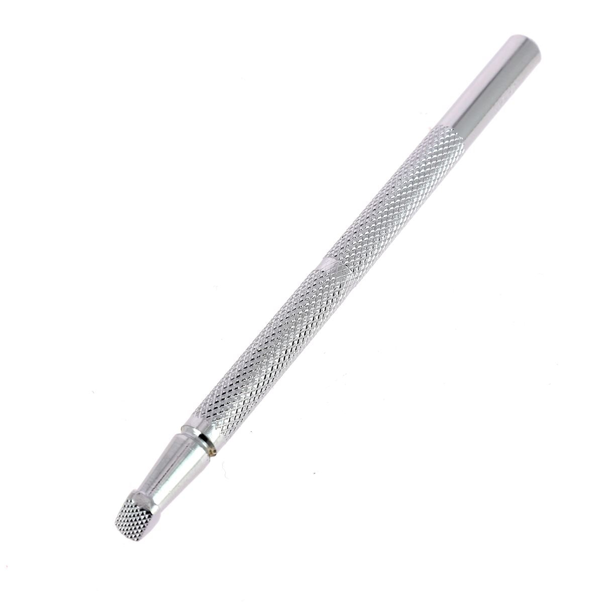 Matoir sur manche Oka, outil beveler avec quadrillage de 4,5 mm pour travail du cuir, design ergonomique.