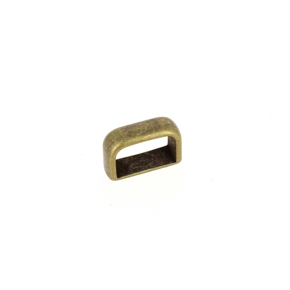 Passant de ceinture en zamac avec boucle en cuir, accessoire pour ceinture, finition métallique robuste.