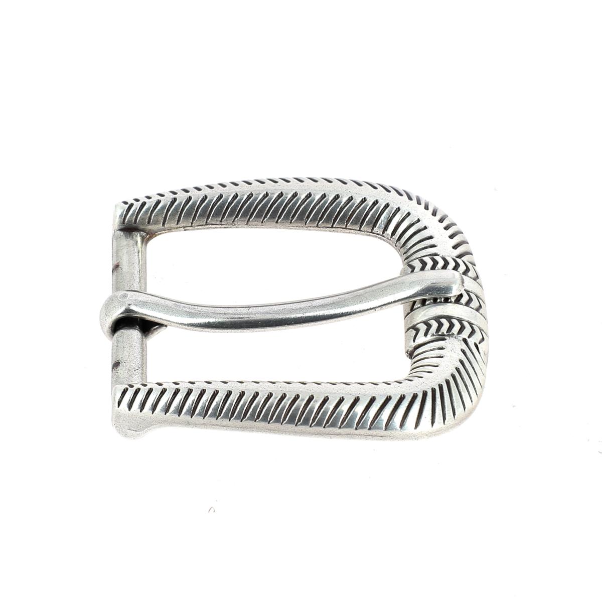 Boucle de ceinture NEL en argent vieilli, 25mm, boucle de ceinture en métal pour accessoire de mode élégante