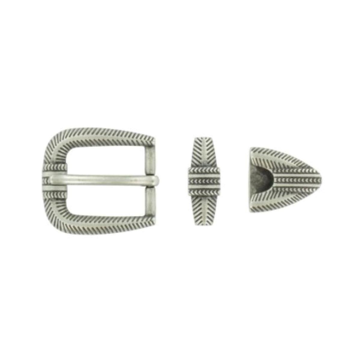 Embout de ceinture NEL en argent vieilli de 25mm, boucle de bouclerie pour ceinture en style mexicain.