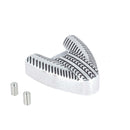 Embout de ceinture NEL en argent vieilli, 25mm, pour boucle de ceinture en bouclerie, finition élégante et durable.