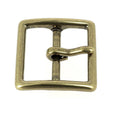 Boucle de ceinture double en laiton massif, bouclerie de haute qualité, pour ceinture en cuir ou tissu, finition élégante.