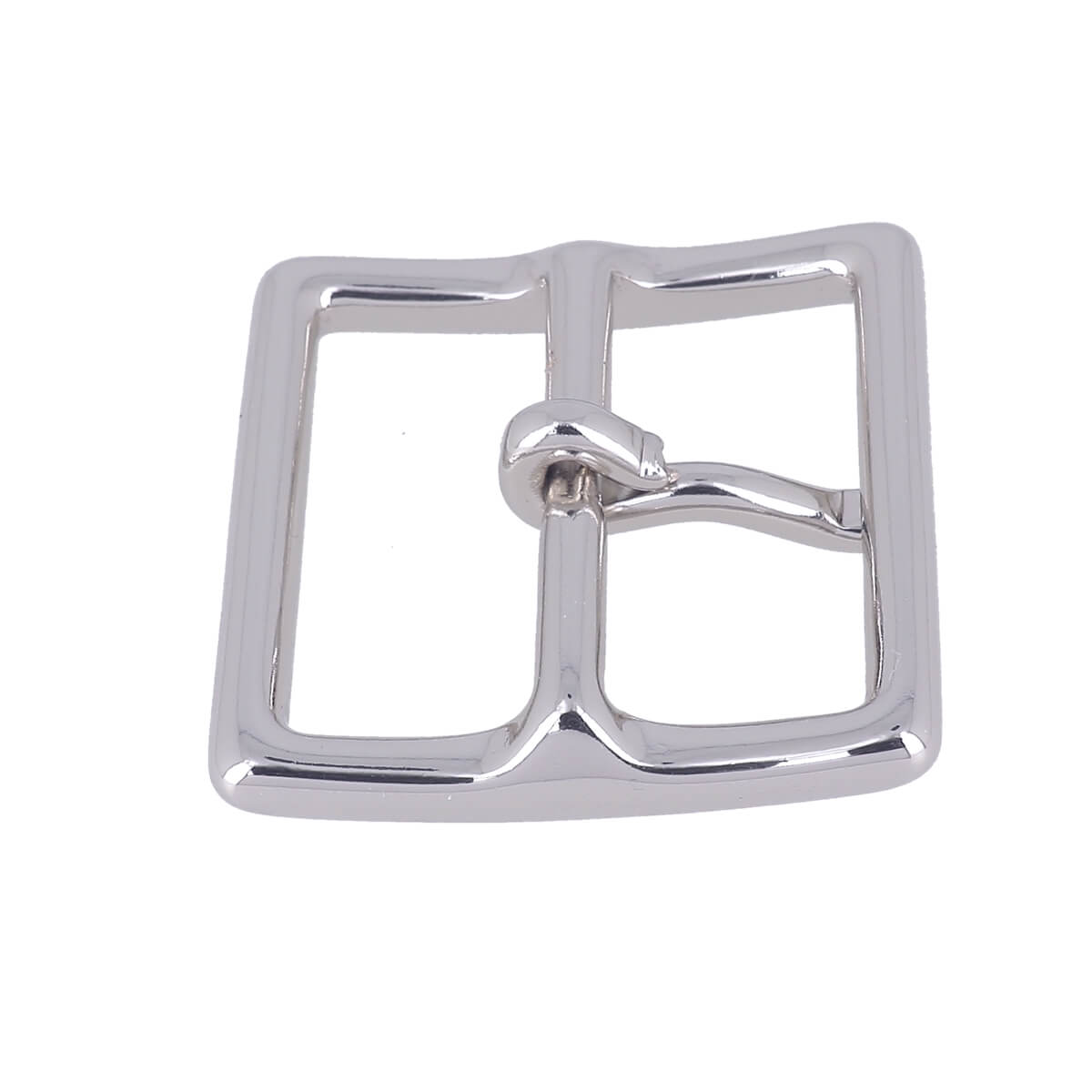 Boucle de ceinture double en laiton massif, bouclerie en nickel, pour ceinture durable et élégante.