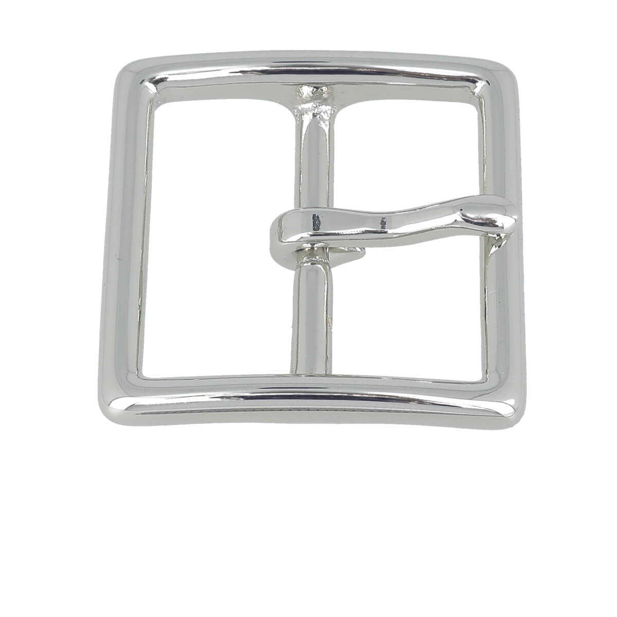 Boucle de ceinture double en laiton massif, bouclerie en nickel, pour ceinture en cuir ou tissu.