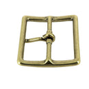 Boucle de ceinture double en laiton massif, bouclerie de haute qualité pour ceinture en cuir, finition élégante.