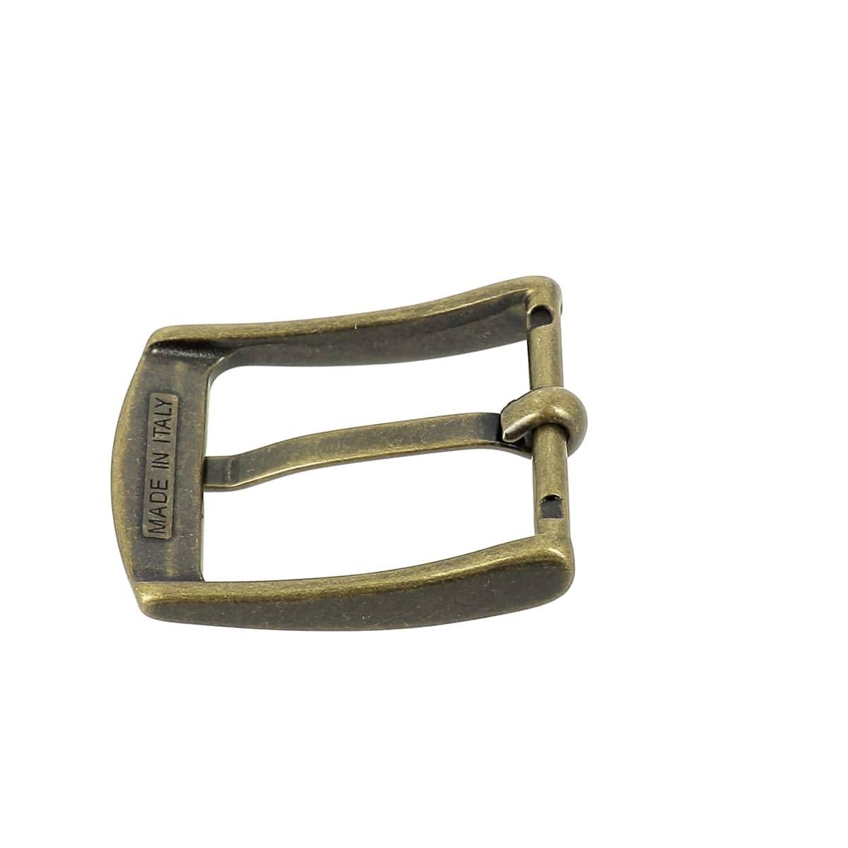 Boucle de ceinture en laiton LIA de 25mm, boucle de ceinture robuste et élégante, vue de face.