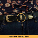 Passant de ceinture TAM en laiton vieilli, 25 mm, boucle de bouclerie pour ceinture en cuir ou tissu.