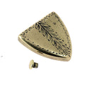 Embout de ceinture PAZ en bouclerie de 30 mm, finition en laiton pour ceinture en cuir ou textile.