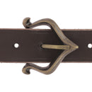 Boucle de ceinture en laiton massif TRY, finition laiton vieilli, 32mm, boucle de ceinture en bouclerie élégante et durable.