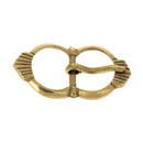 Boucle de ceinture double en laiton massif AVY de 15mm, pièce de bouclerie élégante pour la fabrication de ceintures.