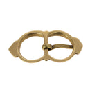 Boucle de ceinture double en laiton massif AVY, 15mm, montrant le design robuste et élégant de la bouclerie.