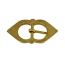 Boucle double en laiton massif IDE, 15 mm, bouclerie robuste pour couture ou artisanat.