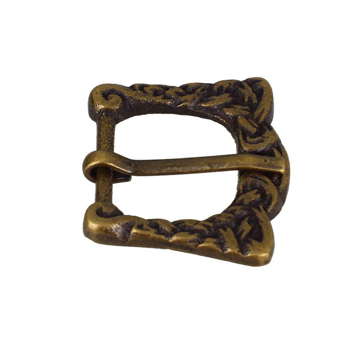 Boucle de ceinture en laiton massif KIA, finition laiton vieilli, 19mm de large, pour accessoires de maroquinerie.