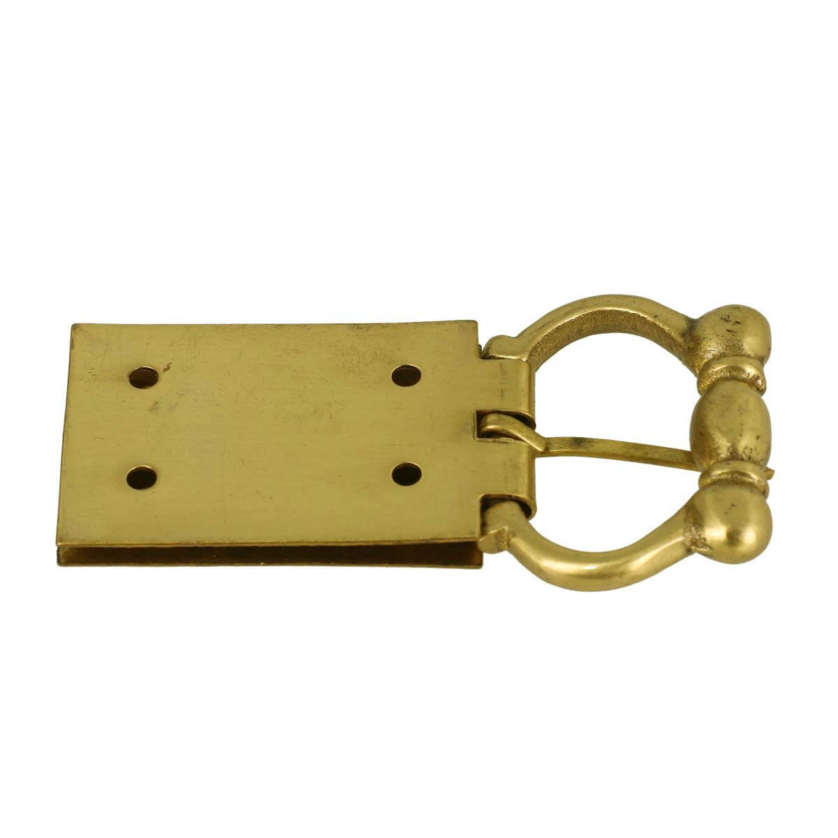 Boucle double chape en laiton massif NUR de 30mm, boucle de fixation pour équipement en métal robuste.