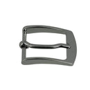 Boucle de ceinture LIA 25mm en bouclerie, couleur noire, pour ceinture en cuir ou tissu, vue de face.