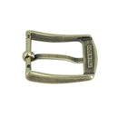 Boucle de ceinture LIA 25mm en acier, pièce de bouclerie pour ceinture, finition métallique, vue rapprochée.