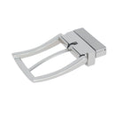 Boucle de ceinture à griffe ROY en nickelé satiné, 40 mm, pièce de bouclerie pour ceinture en cuir ou tissu.