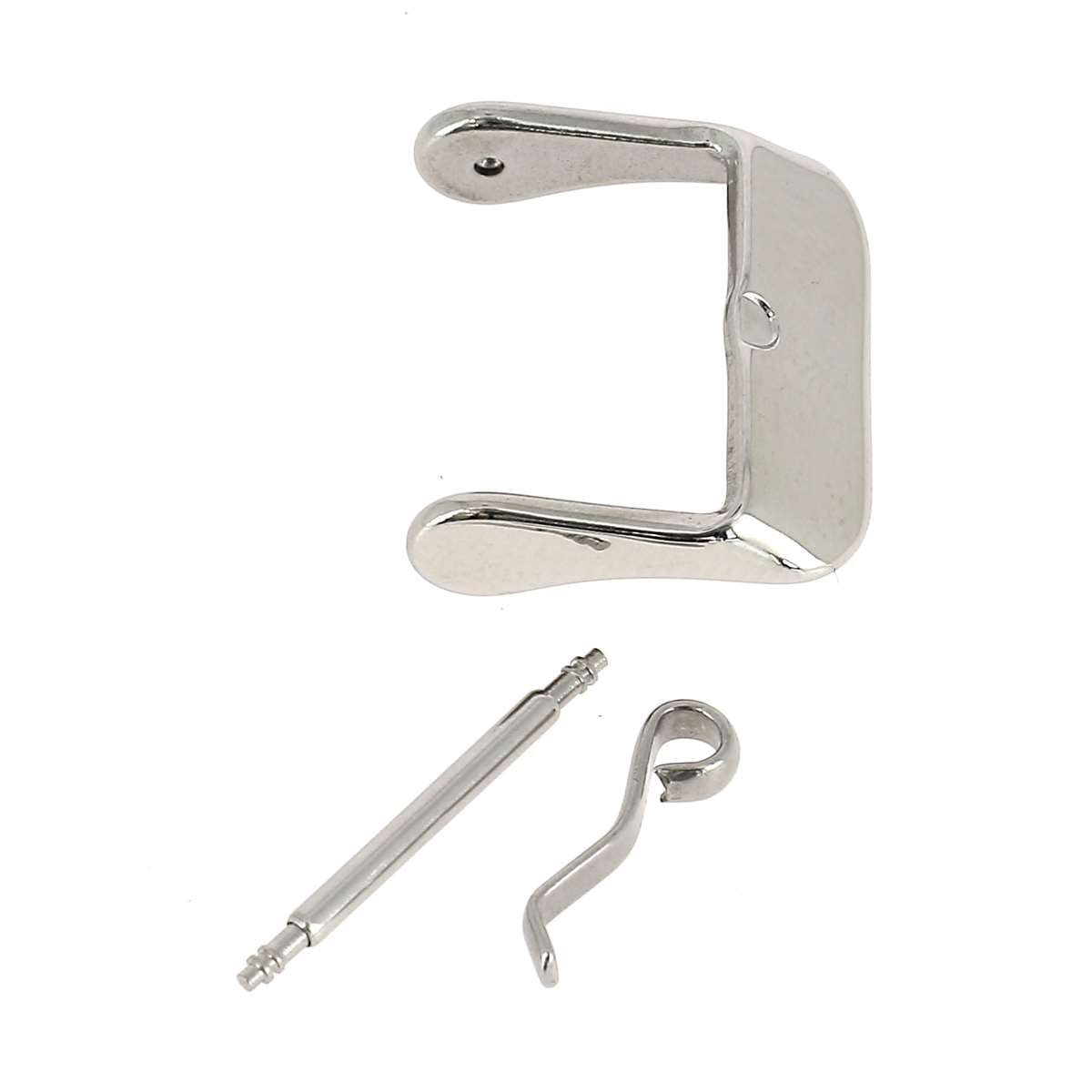 Boucle pour bracelet de montre en inox, type bouclerie, avec finition élégante, conçue pour bracelets de montre.
