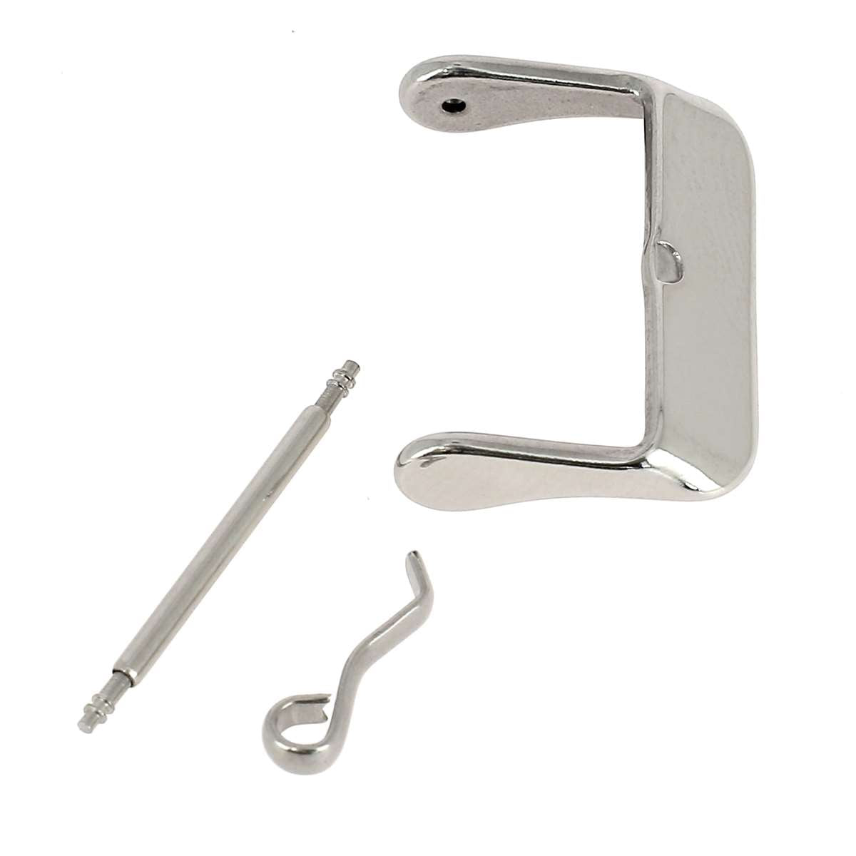Boucle pour bracelet de montre en inox, pièce de fixation de montre, avec finition métallique, pour bracelet de montre.