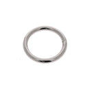 Anneau rond soudé en inox, bouclerie de 35 mm avec fil de 5 mm, pour fixation ou assemblage.