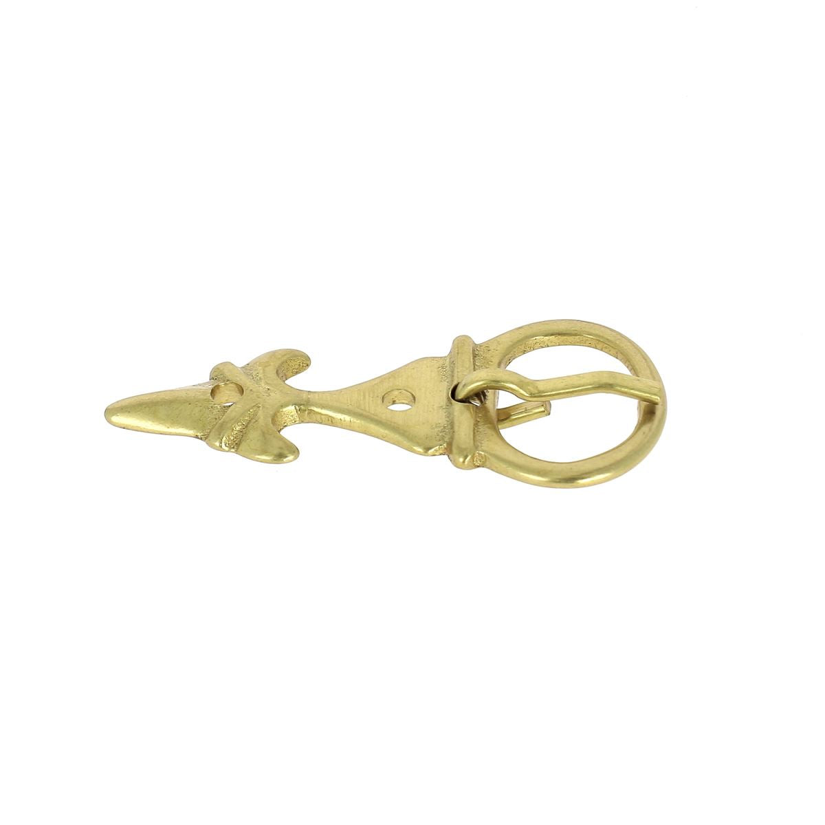 Boucle de ceinture en laiton massif EVI de 15mm, pièce de bouclerie robuste pour ceintures en cuir ou tissu.