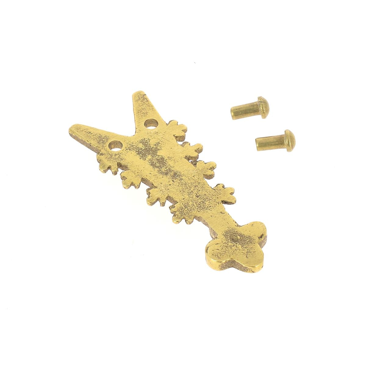 Embout de ceinture en laiton massif CRO de 20mm, bouclerie robuste pour ceintures en cuir ou tissu.