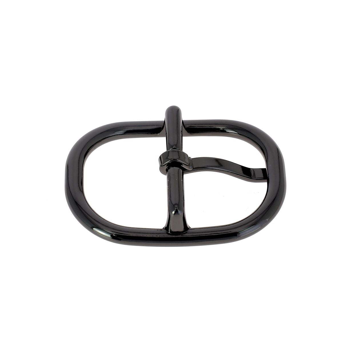 Boucle de ceinture double OVO en bouclerie, finition métallique, avec détails élégants, pour ceinture en cuir ou tissu.