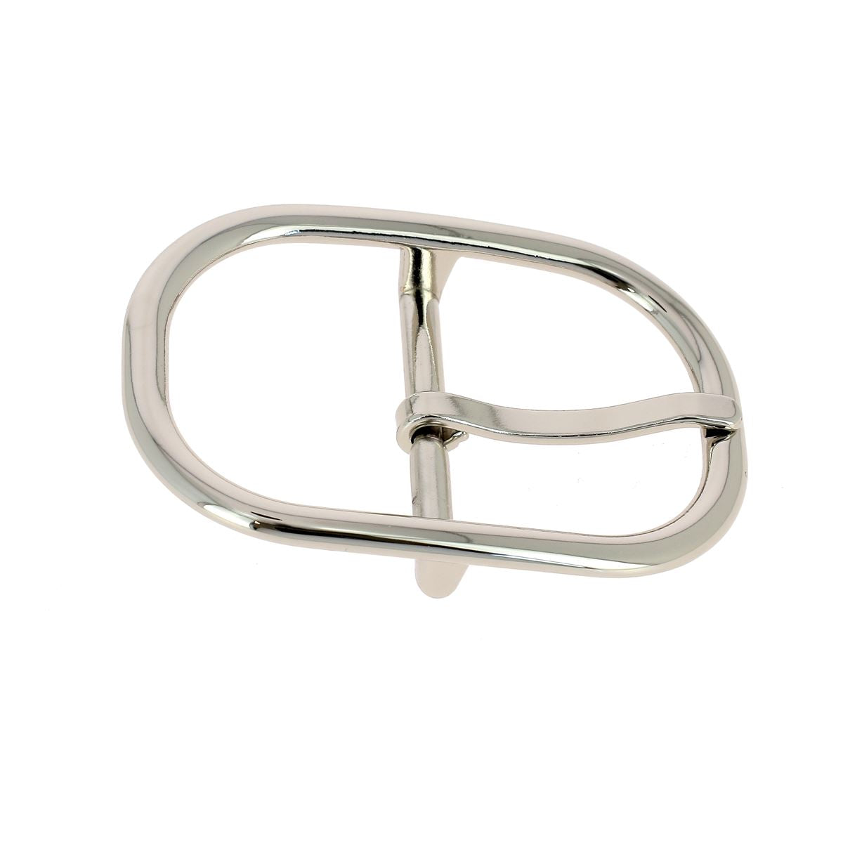 Boucle de ceinture double OVO en bouclerie, finition élégante, visible avec détails métalliques modernes.