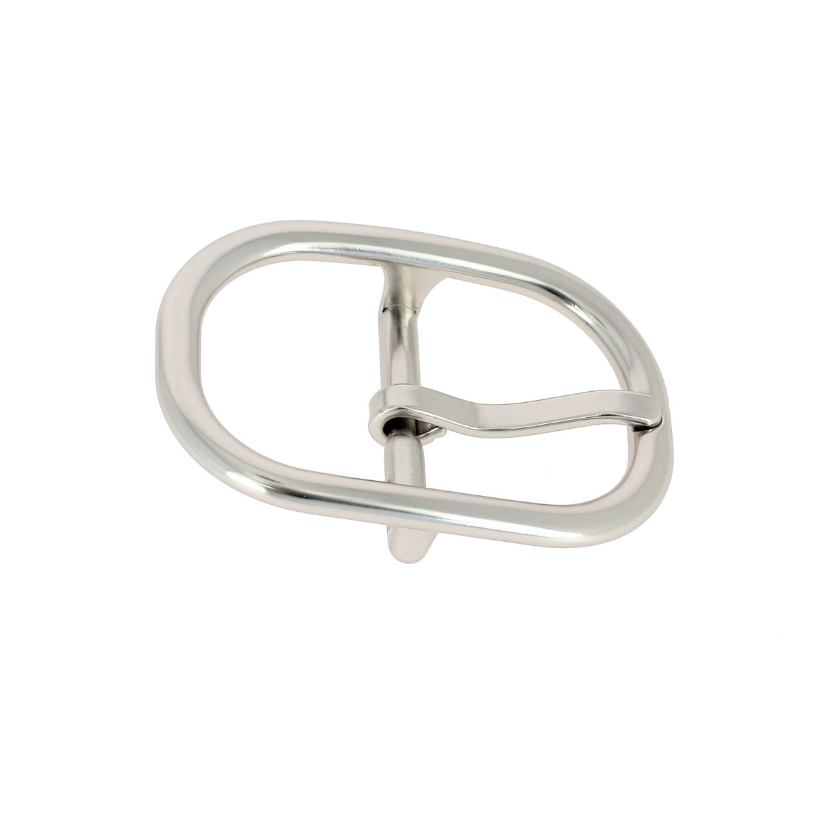 Boucle de ceinture double OVO en bouclerie, finition métallique, pour accessoires de mode ou ceintures.