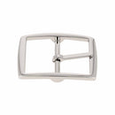Boucle de ceinture double DAO en nickel de 35mm, pièce de bouclerie robuste pour accessoires de mode.