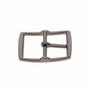 Boucle de ceinture double DAO en nickel satiné, 30 mm, bouclerie de haute qualité pour ceintures en cuir ou tissu.