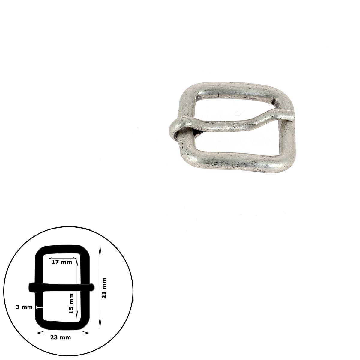 Boucle de ceinture en fil rond ABY, boucle de ceinture en métal élégante, pour accessoires de mode ou fabrication de ceintures.