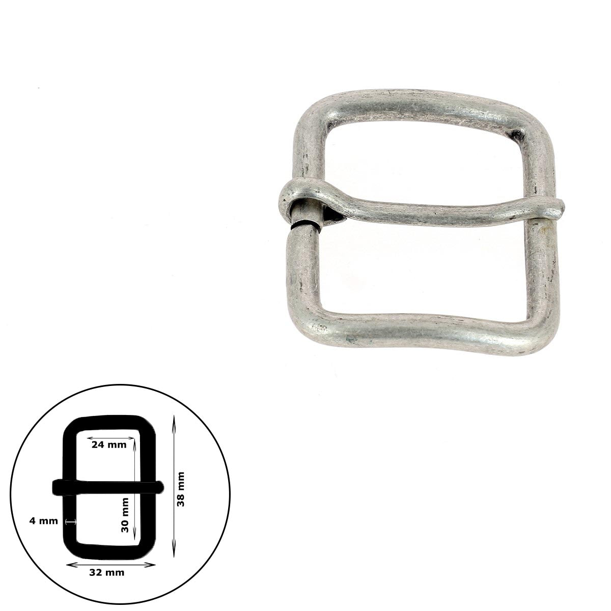 Boucle de ceinture en fil rond ABY, boucle de ceinture en métal, finition élégante, pour accessoires de mode.