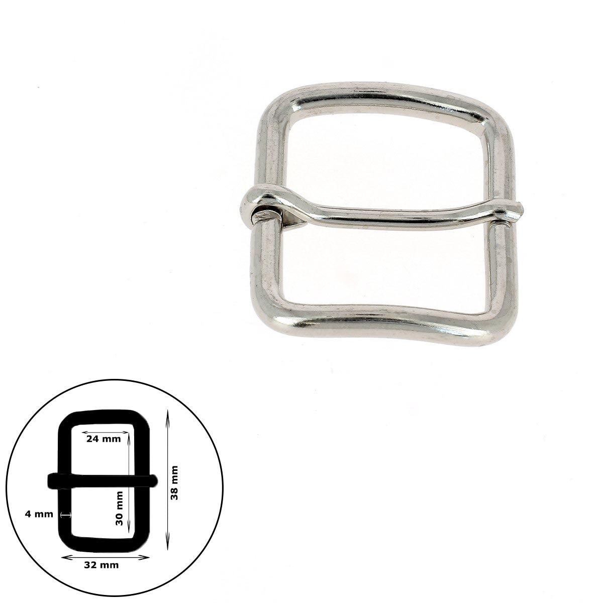 Boucle de ceinture en fil rond ABY, boucle de ceinture en métal pour accessoire de mode, finition élégante.